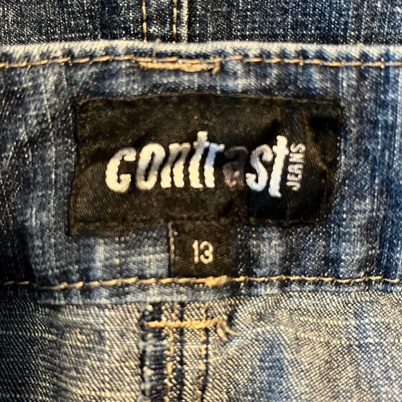 Contrast Jeans Denim Mini Skirt, size 13 - Picture 5 of 6